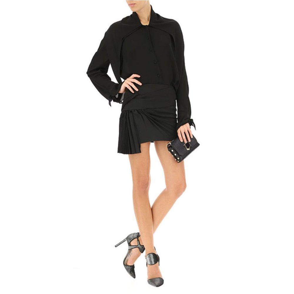 Saint Laurent Pleated Mini Skirt - NEW - Picture 12 of 12